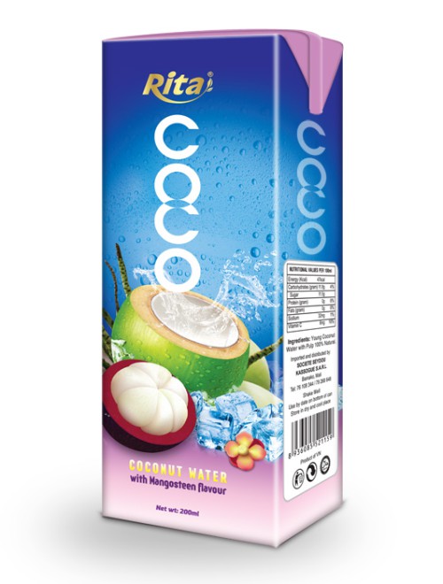 200ml Coconut  water with Mangosteen tetra pack
